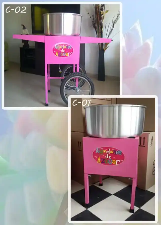 Máquina de algodón de azúcar de gas y motor eléctrico de uso rudo